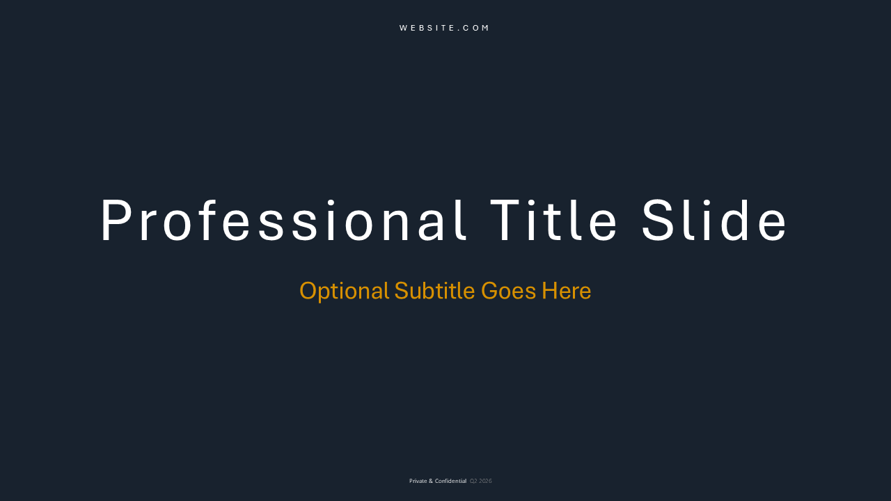 Black PPT Title Slide