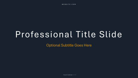 Black PPT Title Slide