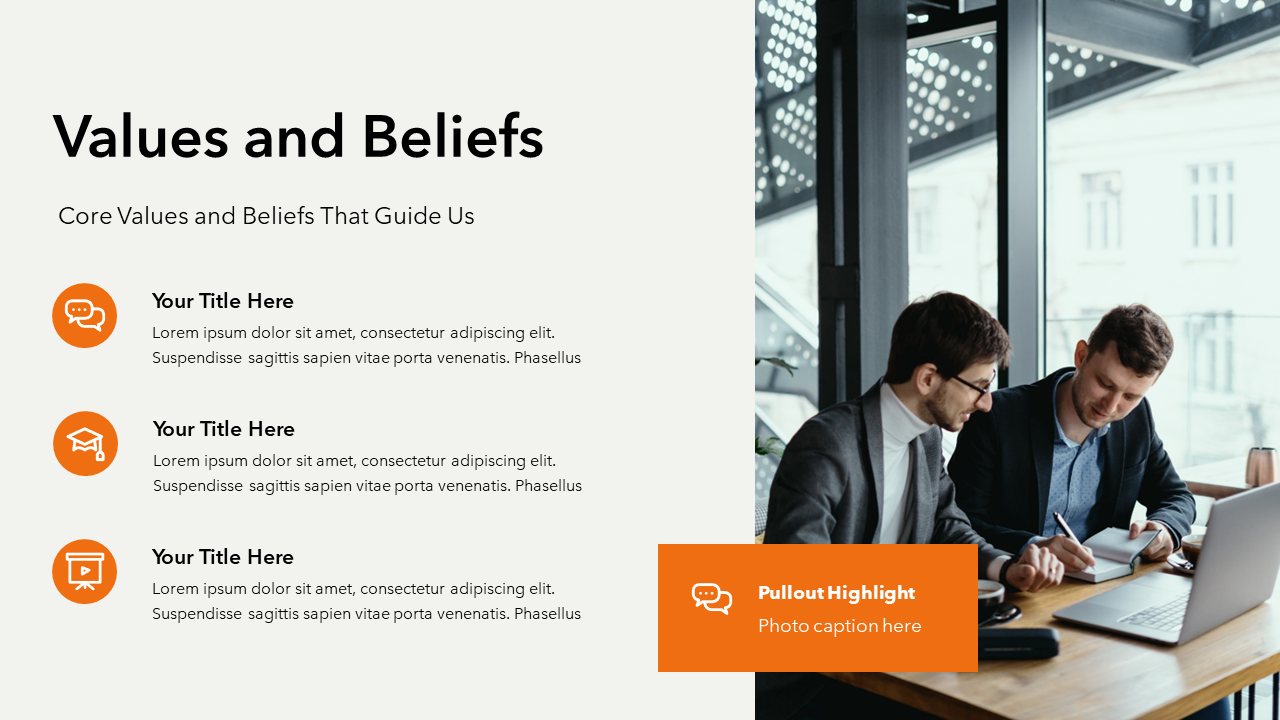 Values and Beliefs Slide Template