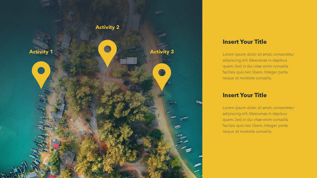 Map Slide With Pins | PPT | Google Slides