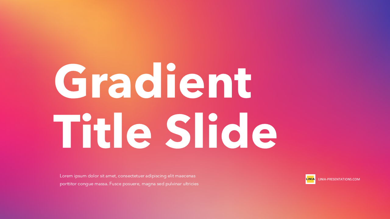 Gradient Title Slide