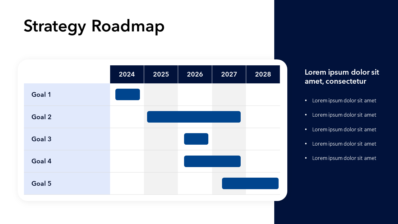 Strategy Roadmap Slide Template