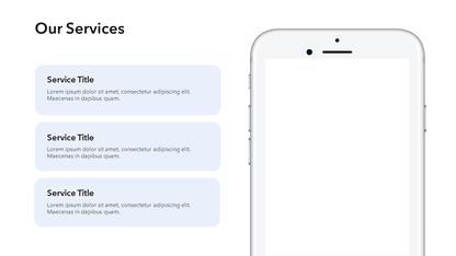 Slide Example Services List Our Services Slide | PowerPoint or Google Slides