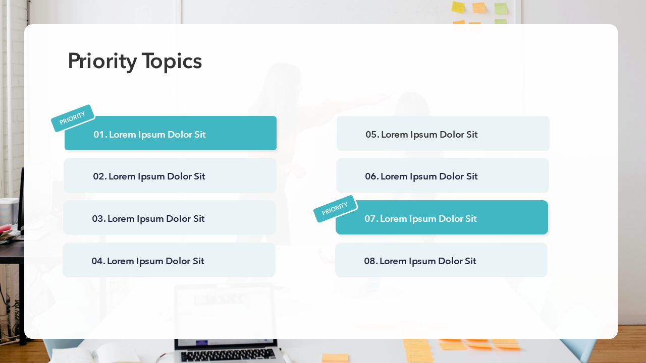 Priority Topics Slide Template