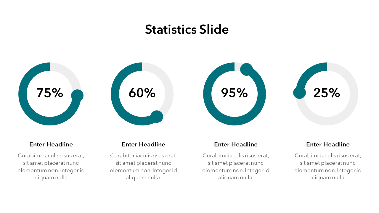Four Stats Slide | PowerPoint Slide Template
