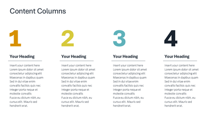 PowerPoint Template with Four Columns