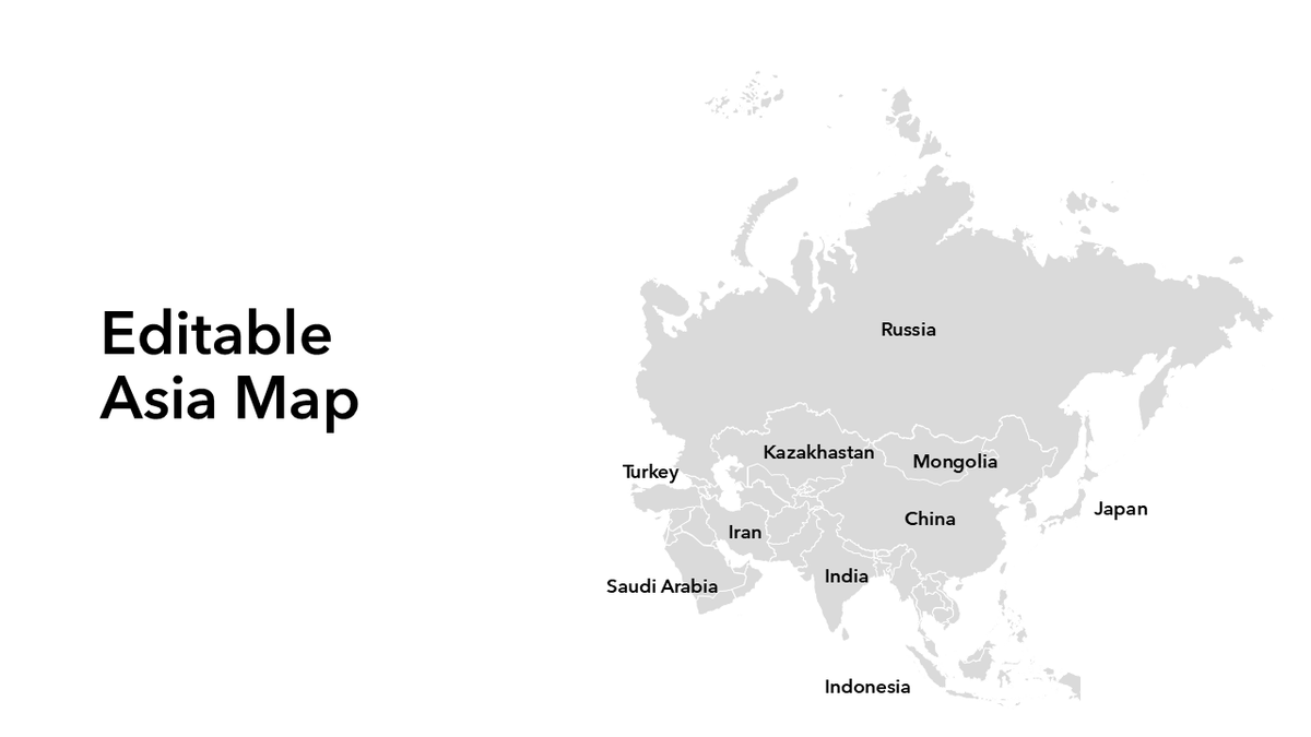 Clickable Asia Map Editable Asia Map | PowerPoint | Google Slides