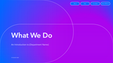 Department Introduction | PPT | Google Slides