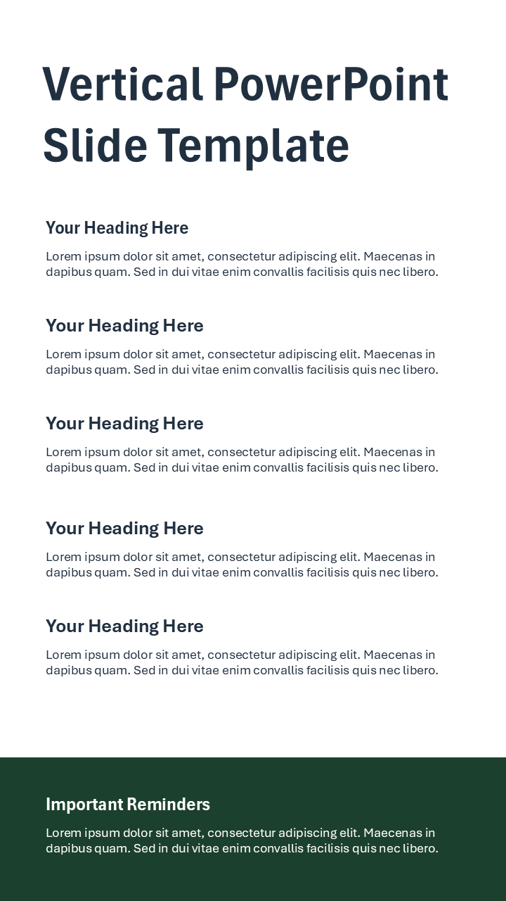 Vertical PowerPoint Slide Template