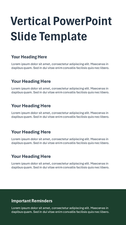 Vertical PowerPoint Slide Template