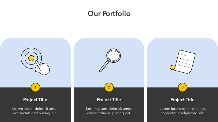 Portfolio Grid Slide Our Portfolio Slide | PowerPoint or Google Slide