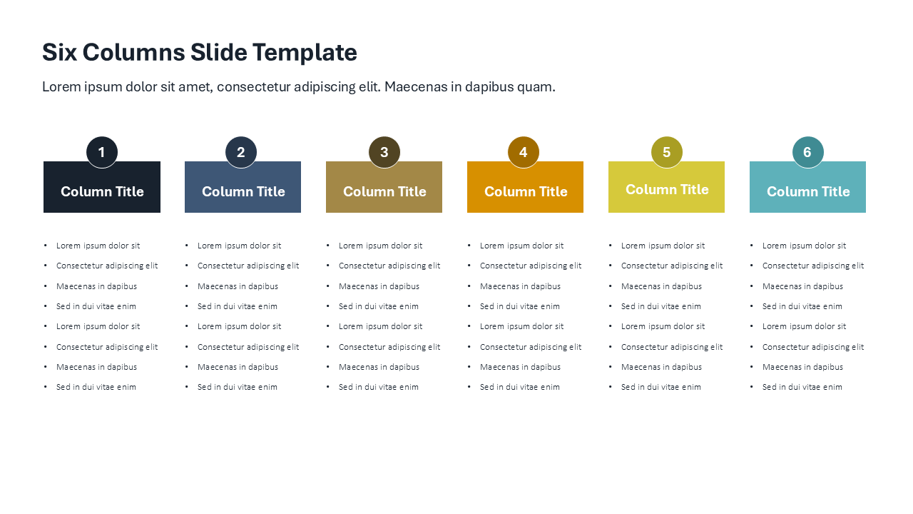 Slide with 6 Points | PowerPoint