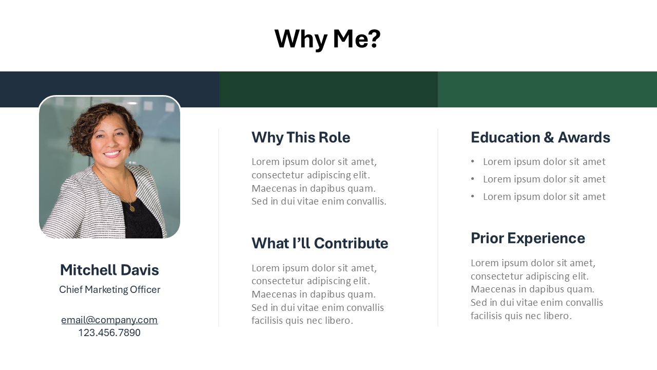 Why Me Slide Template | PPT | Google Slides