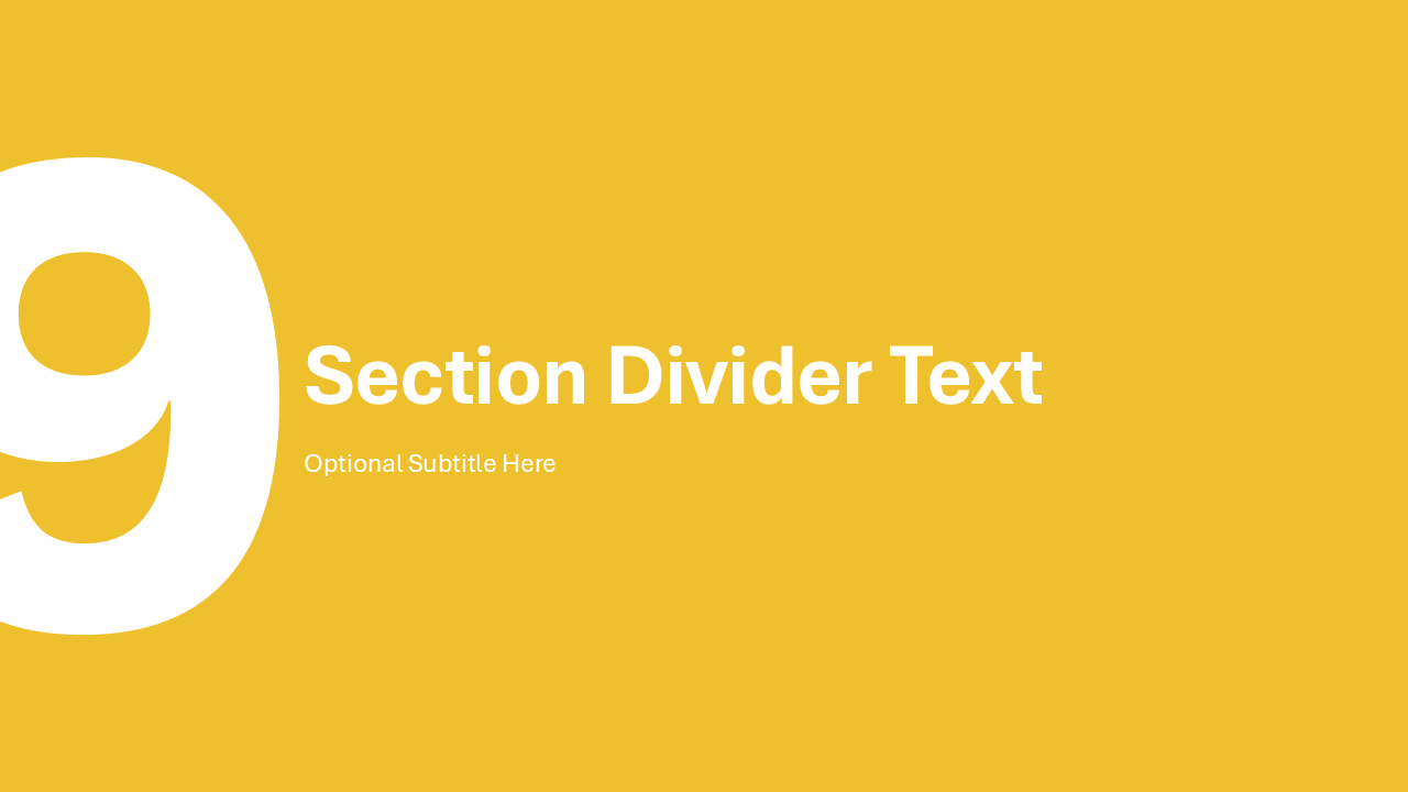 Section Divider Slide