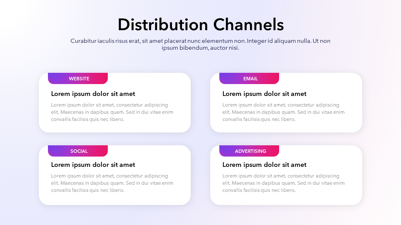 Marketing presentation template