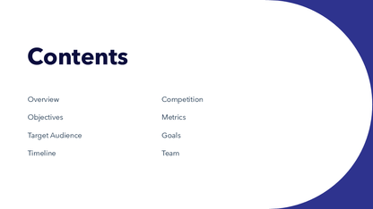 Professional PowerPoint Agenda Slide