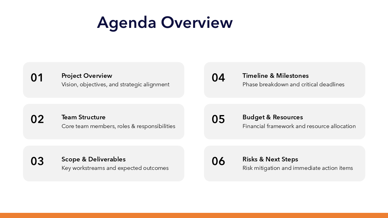 Project Kickoff Presentation Template