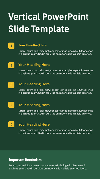 Vertical PowerPoint Slide Template