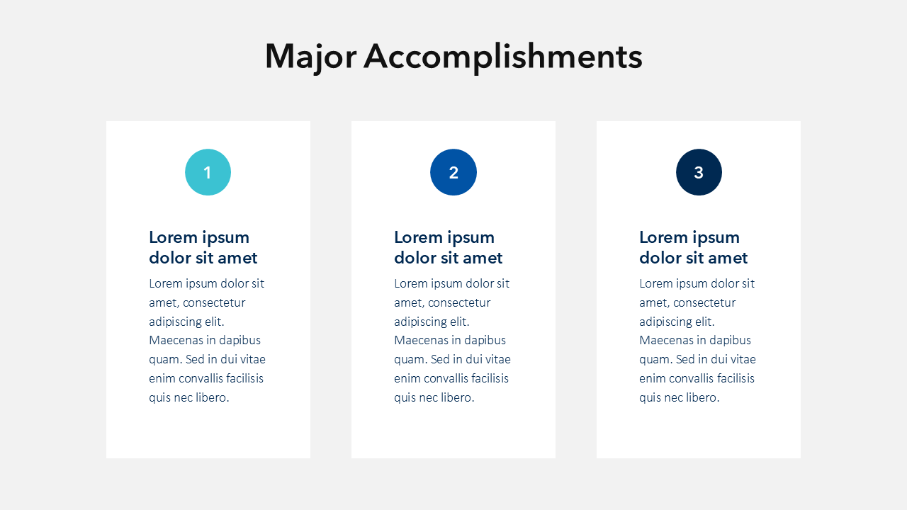 Major Accomplishments Slide Template
