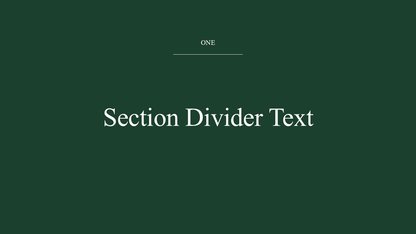 Title Slide for PowerPoint (with Matching Dividers & Closing)