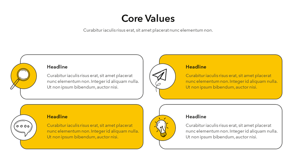 Core Values Slide Examples Core Values Slide | PPT and Google Slides