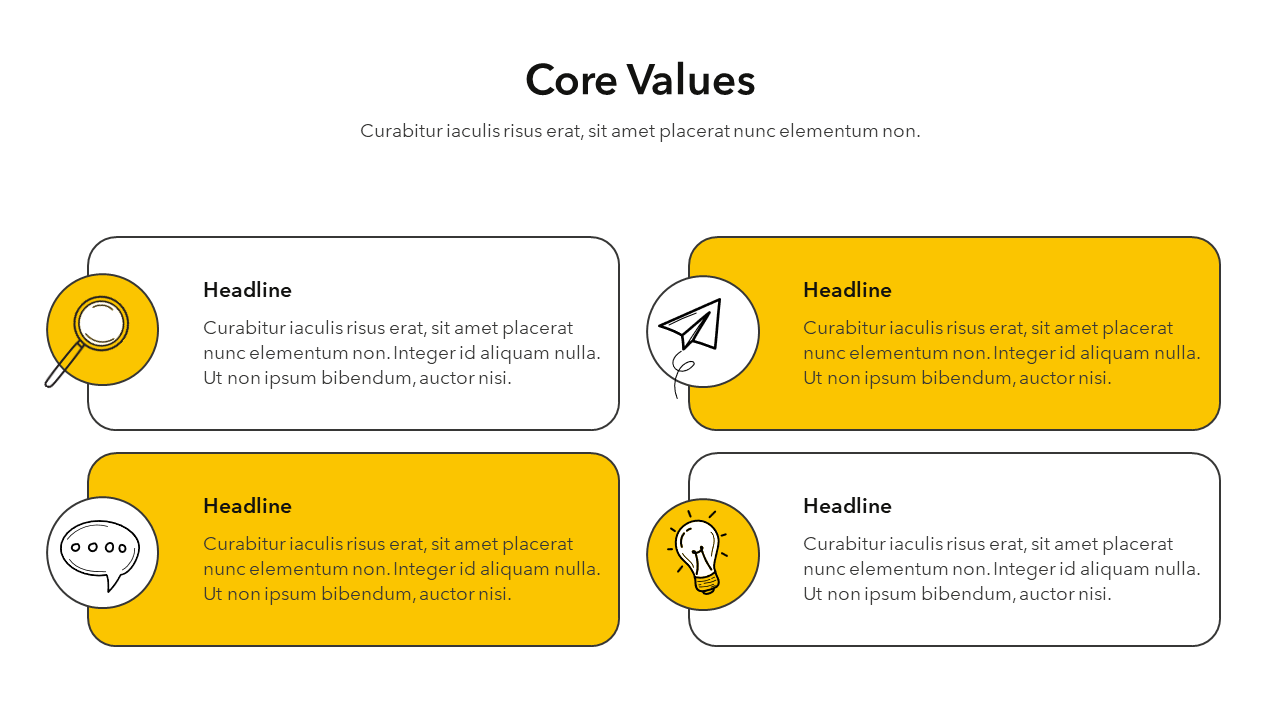 Core Values Slide Template