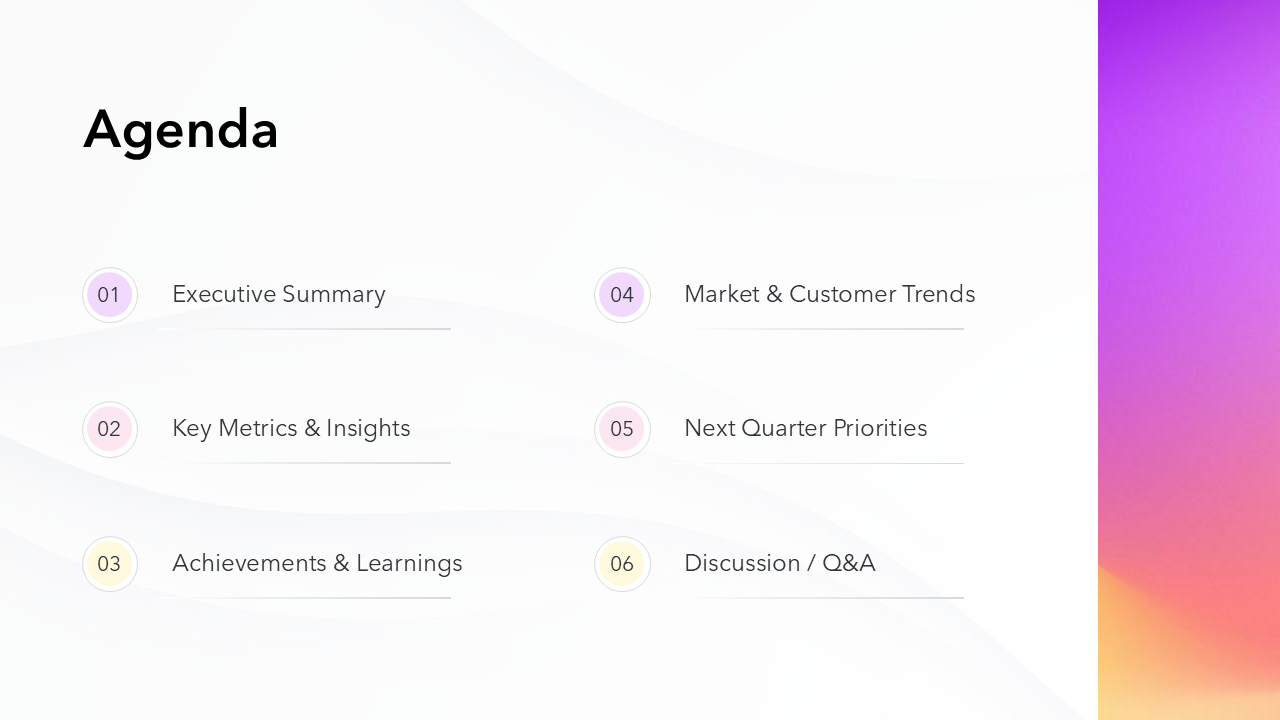 Quarterly Business Review Template