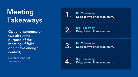 Meeting Takeaways Slide PPT
