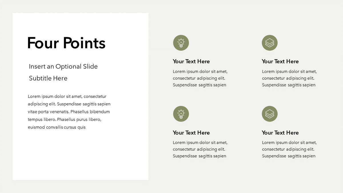 4 Point Ppt Sample Simple Four Points Slide | PPT | Google Slides