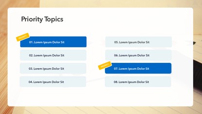 Priority Topics Slide Template