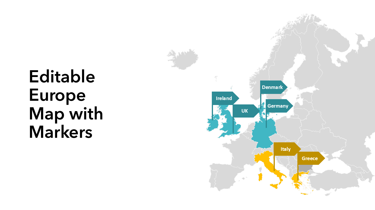 Editable Europe Map