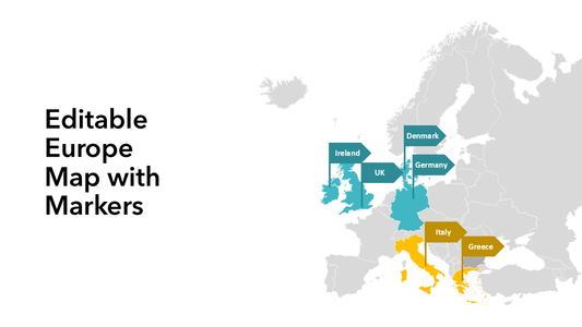 Editable Europe Map