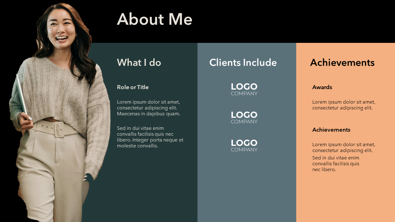 About Me Slide Template PPT Google Slides