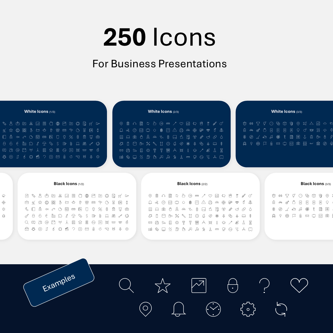 Professional Icons Pack for Business Presentations