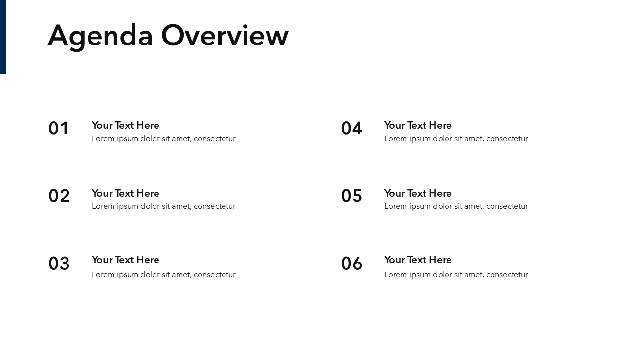 Simple Black & White PowerPoint Template