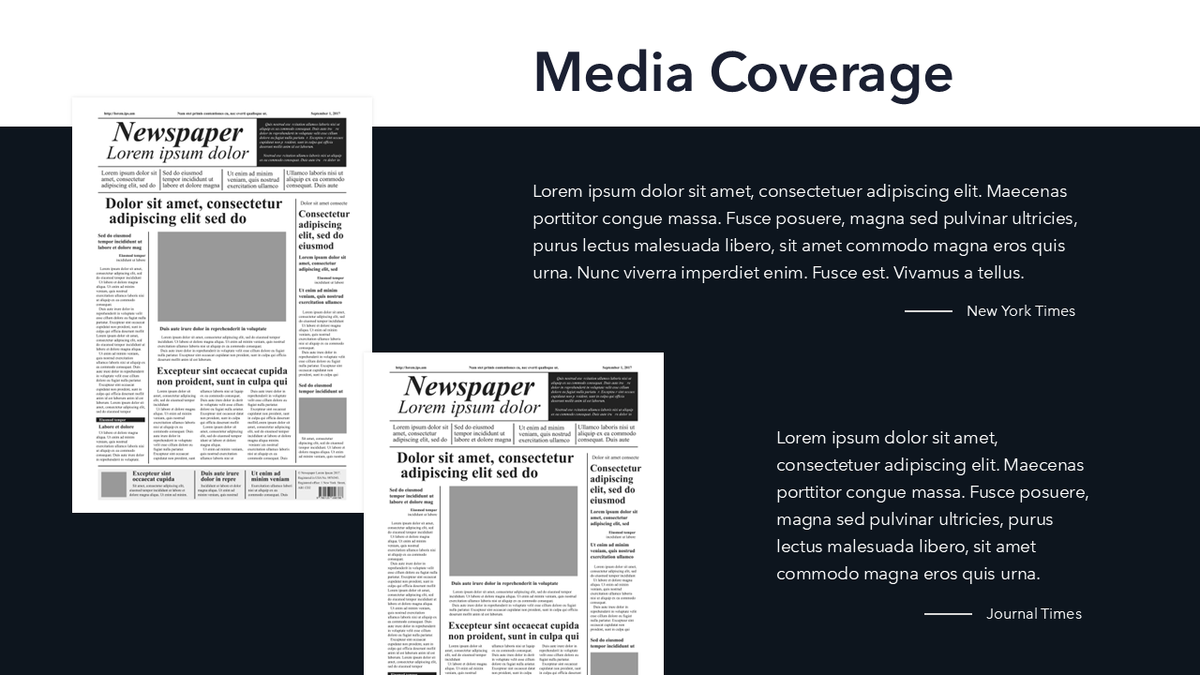Presentation Coverage Media Coverage Slide | PowerPoint | Google Slide