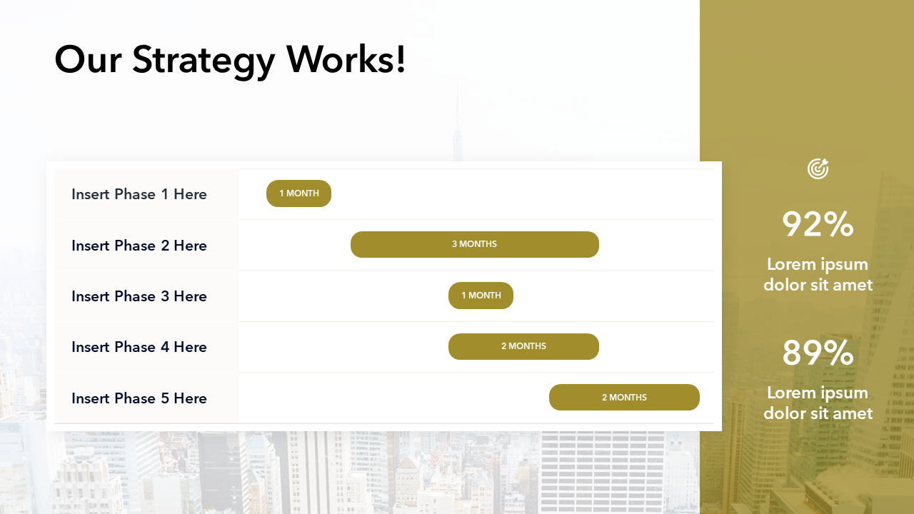 Our Strategy Slide Template PPT