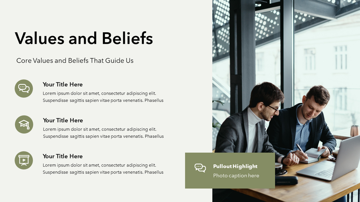 Values Picture Slide Values and Beliefs Slide | PPT | Google Slides
