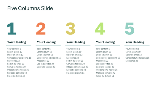 5 Column PPT