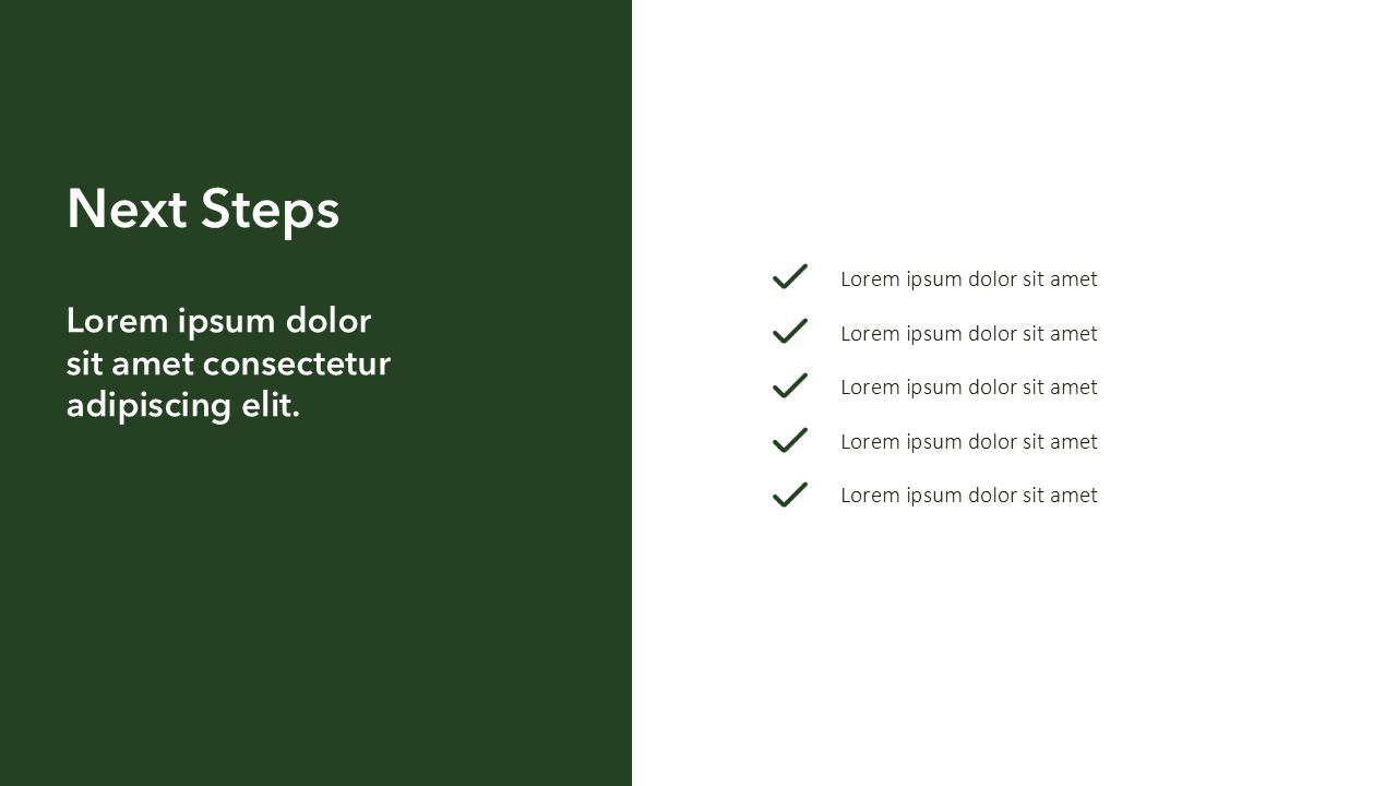 Next Steps & Title Slide