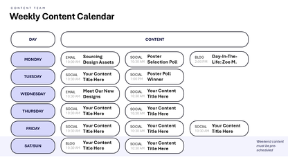 Weekly Calendar Slide