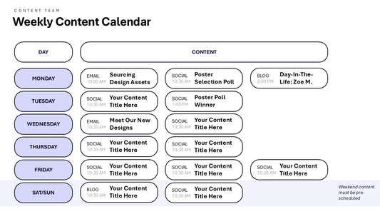 Weekly Calendar Slide