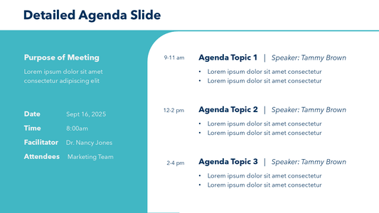 Detailed Agenda Slide