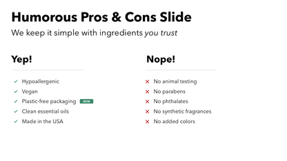 Humorous Pros and Cons Slide