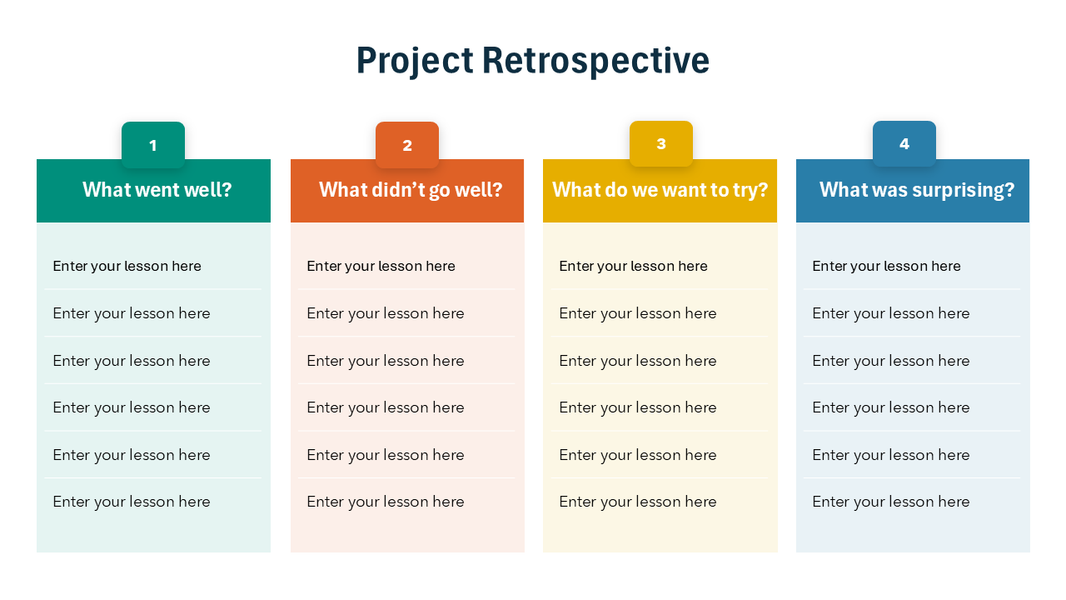 4 Columns PowerPoint Templates