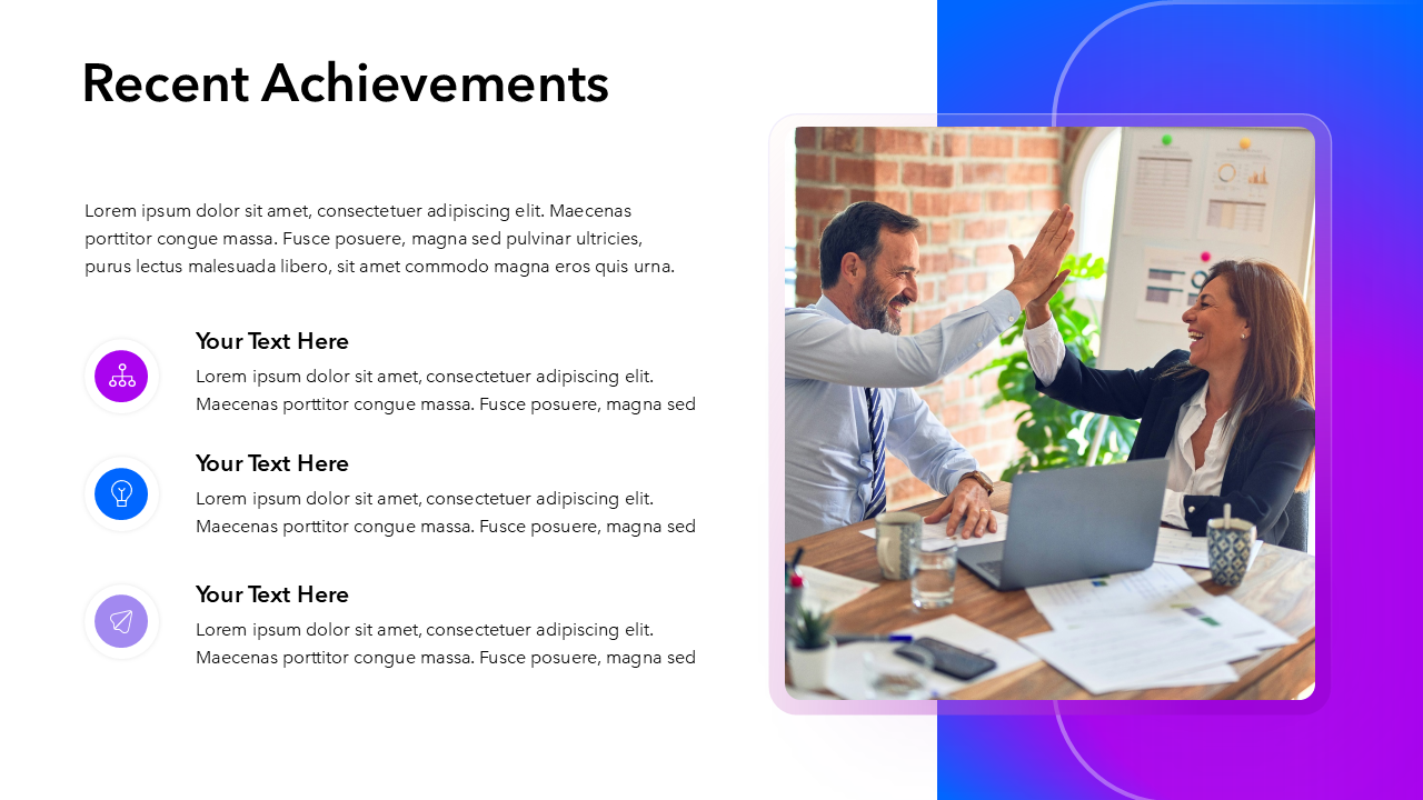 Achievements Slide Template