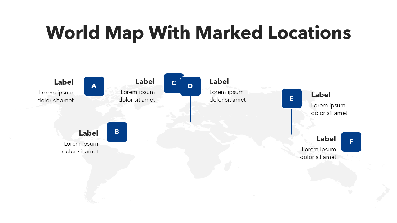 World Map Slide with Markers