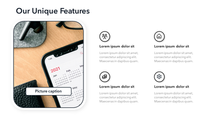 Our Unique Features Slide Template