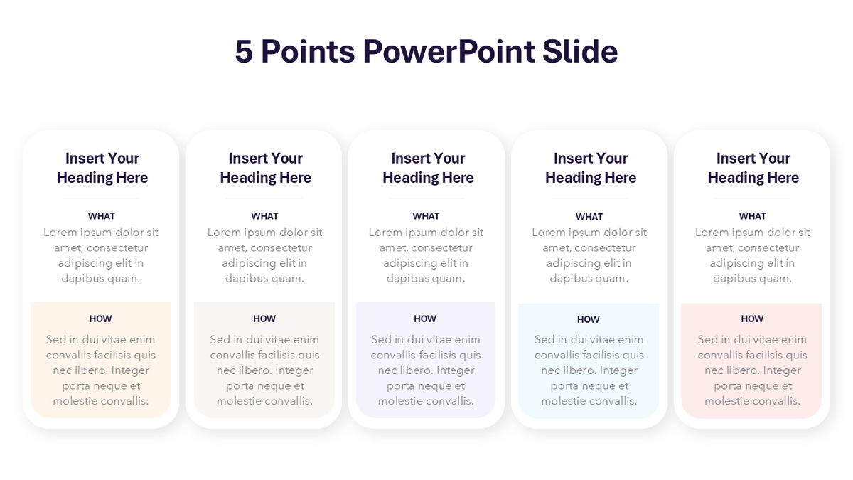 Point Form Slide 5 Points Slide | PPT | Google Slides