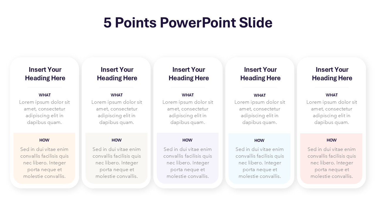 5 Points Slide